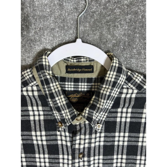 Eddie Bauer Bainbridge Flannel Long Sleeve‎ Button Down Shirt Mens Size Large - Picture 3 of 8